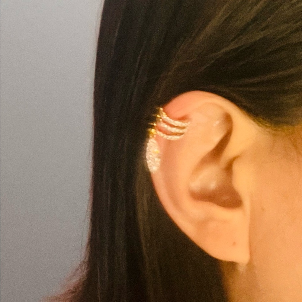Rebecca Minkoff Rose Gold Earrings Clip on, no piecing - Picture 5 of 7